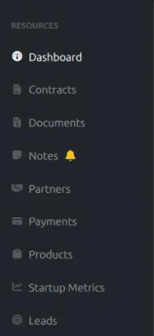 The sidebar with all SmoovOps modules